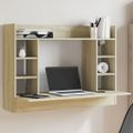 vidaXL Nástenný stolík dub sonoma 105x48x75 cm kompozitné drevo