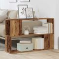 VidaXL knižnica Old Wood 100x24x63 cm Engineered Wood