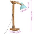 vidaXL Podlahová lampa 25 W šmuhovaná modrá 33x25x130-150 cm E27