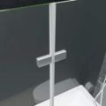 vidaXL Skladací sprchový kút 2 panely 95x140 cm ESG