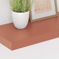 vidaXL Stenná polica Nástenná montáž 4 ks Červená 50 x 23,5 x 3,8 cm