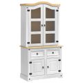 vidaXL Servírovacia skriňa CORONA Biela 100 x 48,5 x 179 cm