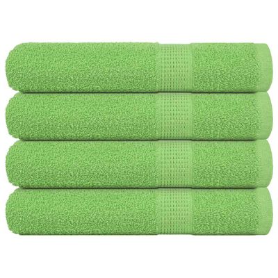 vidaXL Saunové osušky FROGN 4 ks jablkovo zelené 80x200 cm 360 g/m²