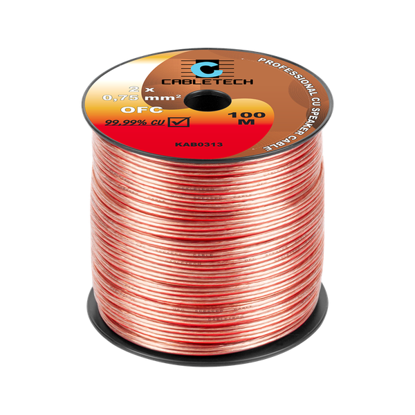 Kábel dvojlinka Cabletech KAB0313 2x 0,75 mm prehľadná OFC