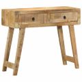 vidaXL Konzolový stolík 90x32x75 cm Masívne drevo hrubé mango