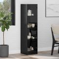 vidaXL Highboard Čierny dub 35 x 37 x 142 cm Kompozitné drevo
