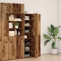 vidaXL Highboard Staré drevo 40 x 42,5 x 185 cm