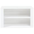 vidaXL Regál na topánky lesklý biely 75x35x45 cm spracované drevo