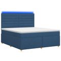 vidaXL Posteľ boxspring s matracom Modrá 140 x 190 cm Látka