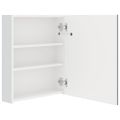 vidaXL LED kúpeľňová zrkadlová skrinka žiarivá biela 50x14x60 cm