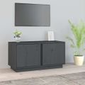 vidaXL TV skrinka sivá 80x35x40,5 cm masívna borovica
