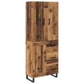vidaXL Highboard 2 ks Staré drevo 69,5 x 34 x 180 cm