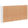 vidaXL Komoda s LED svetlami biela 181,5x37x100 cm