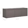 vidaXL Box na vankúše sivý 125x40x42 cm 130 L