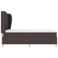 vidaXL Posteľ s pružinovým rámom Tmavohnedá 200 x 160 cm látka