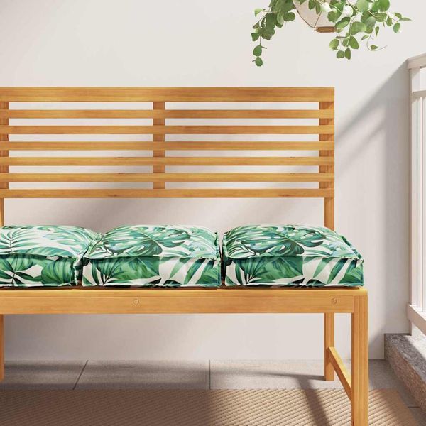 vidaXL Podložka List 2 pcs Vzor listov 40 x 40 x 8 cm Oxfordská látka