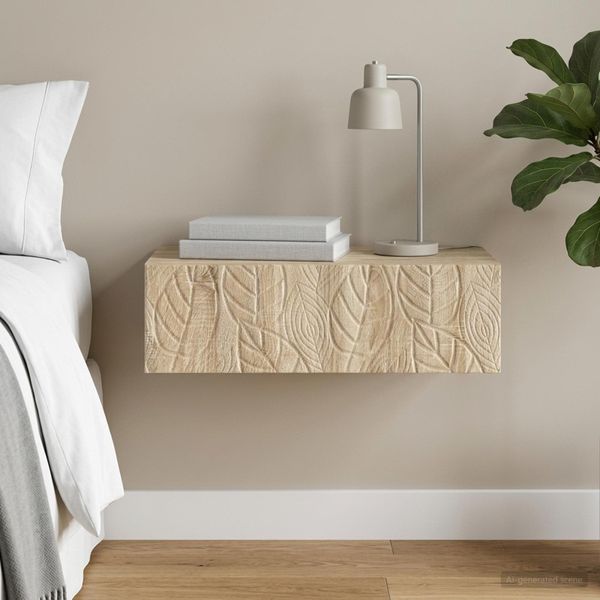 vidaXL Nástenný bočný stôl 87,5 x 34,5 x 17 cm Kompozitné drevo