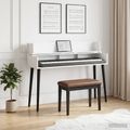 vidaXL Štúdiový stôl Biela 130 x 40 x 19,5 cm Kompozitné drevo