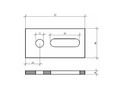 Držák H profilu L82 x 40 x 5 mm otvor fi 11/11