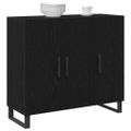 vidaXL Servírovacia skriňa Čierny dub 90 x 34 x 80 cm Kompozitné drevo
