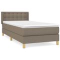 vidaXL Posteľný rám boxsping s matracom sivohnedý 80x200 cm látka