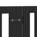 vidaXL Brána pre psa dvere sklad. 6-panel. čierna 300cm topoľové drevo