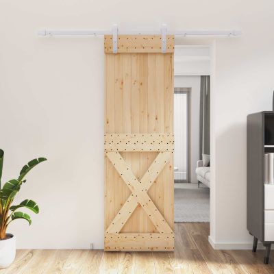 vidaXL Posuvné dvere Prírodná a biela 70 x 210 cm