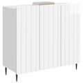 vidaXL Servírovacia skriňa Biela s vysokým leskom 89 x 34,5 x 82 cm