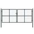 vidaXL Pletená záhradná brána antracitová 300x125 cm pozinkovaná oceľ