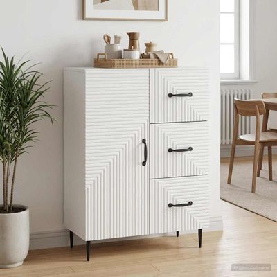 vidaXL Servírovacia skriňa Biela 66 x 34,5 x 89,5 cm Kompozitné drevo