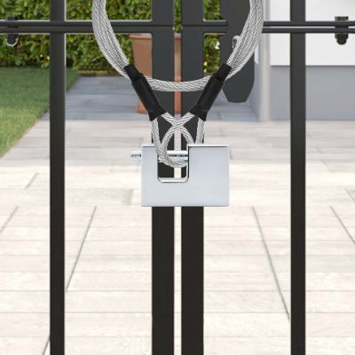 vidaXL Visiaci zámok 6 pcs Strieborná Oceľ