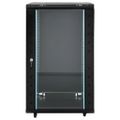 vidaXL 15U Nástenná serverová skriňa 19" IP20 čierna 60x60x100 cm