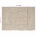 vidaXL Koberec do oblasti Prírodná a biela 120 x 170 cm Juta