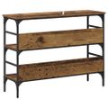vidaXL Konzolový stôl Staré drevo 100 x 32 x 75 cm Kompozitné drevo