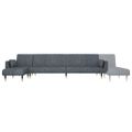 vidaXL Pohovka v tvare L tmavosivá 275x140x70 cm zamat