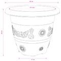 vidaXL Kvetináče 24 ks Čierna Ø 30 x 25 cm Plast