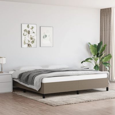 vidaXL Posteľ bez matraca sivohnedá 200x200 cm látka