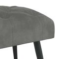 vidaXL Lavica s gombíkovým prešívaním Tmavosivá 110 x 40 x 46 cm Zamat