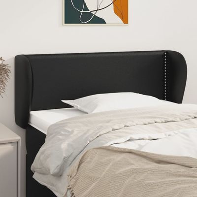 vidaXL Čelo postele so záhybmi čierne 103x23x78/88 cm umelá koža