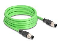 M12 Cable A-coded 8 pin male to male PUR