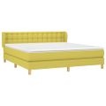vidaXL Boxspring posteľ s matracom zelená 180x200 cm látka