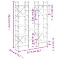 vidaXL Knižnica dymový dub 127,5x28,5x172,5 cm kompozitné drevo
