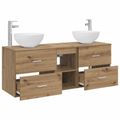 vidaXL Set kabinetov do kúpeľne 3 ks Dub artisan 49,5 x 35 x 63 cm
