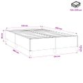 vidaXL Posteľ bez matraca tmavomodrý 120x200 cm zamat