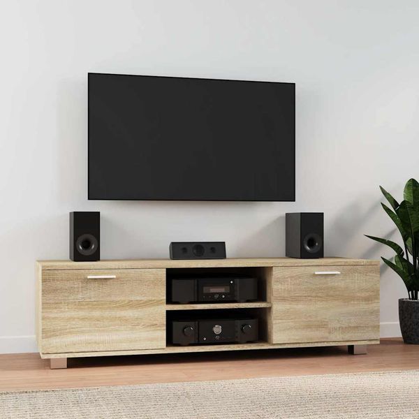 vidaXL TV skrinka dub sonoma 140x40,5x35 cm spracované drevo