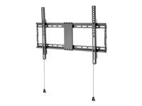 Montážna sada (montáž na stenu) - nenaklápacia - pre plochý panel - uzamykateľný - oceľ valcovaná za studena - čierna - veľkosť obrazovky: 37"-70"