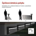 LED záhradné solárne nástenné svietidlo VEREA, senzor súmraku, 10,7 x 15,4 x 13 cm