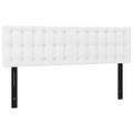 vidaXL Čelá postele 2 ks biele 72x5x78/88 cm umelá koža