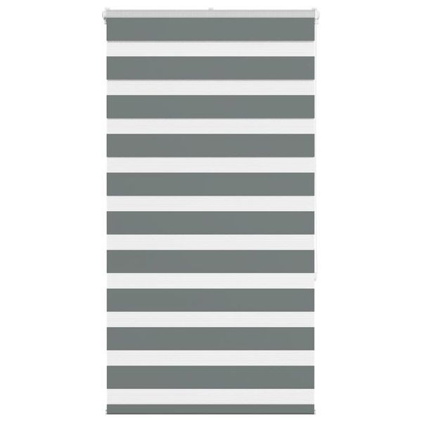 vidaXL Zebra roleta tmavošedá 80x150 cm šírka látky 75,9 cm polyester