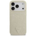 Puzdro Guess Croco Triangle Logo MagSafe pre iPhone 17 Pro zlaté